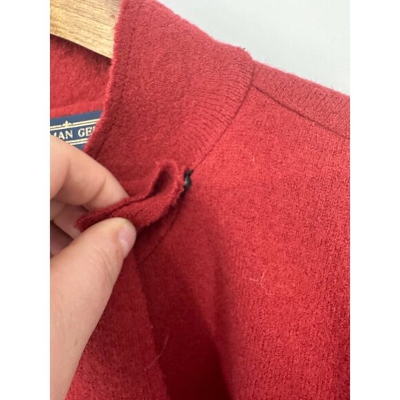HERMAN GEIST 100% Wool Single Snap Red Cape Size S - Picture 4 of 9